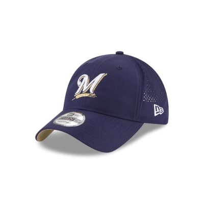 Sapca New Era Milwaukee Brewers MLB Perforated Pivot 9TWENTY Adjustable - Albastri